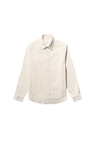 BRUSHED COTTON SHIRT - Ecru by Zara