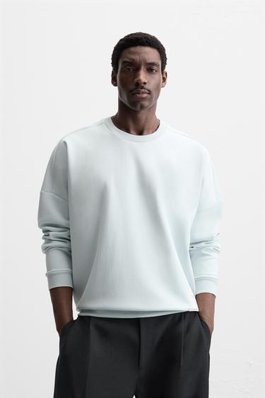 SOFT PATCH SWEATSHIRT - Light blue by Zara