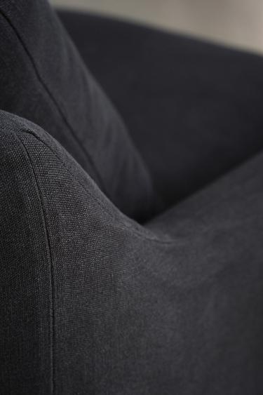 LINEN-ARMCHAIR 01 COVER - Green stripe by Zara - Image 2
