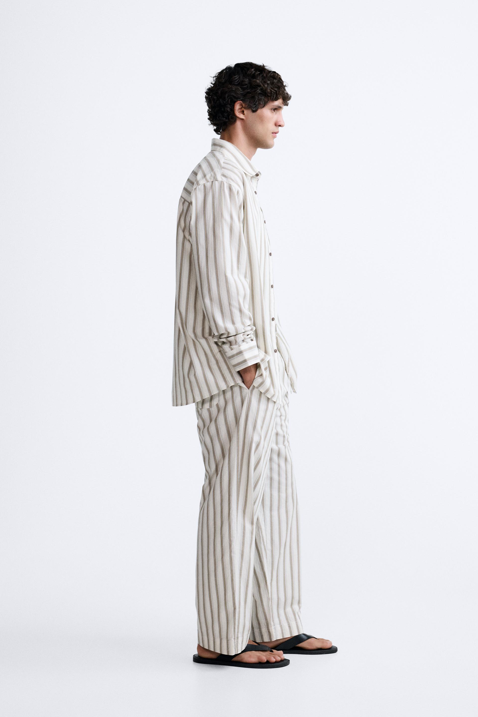 Striped pajama trousers