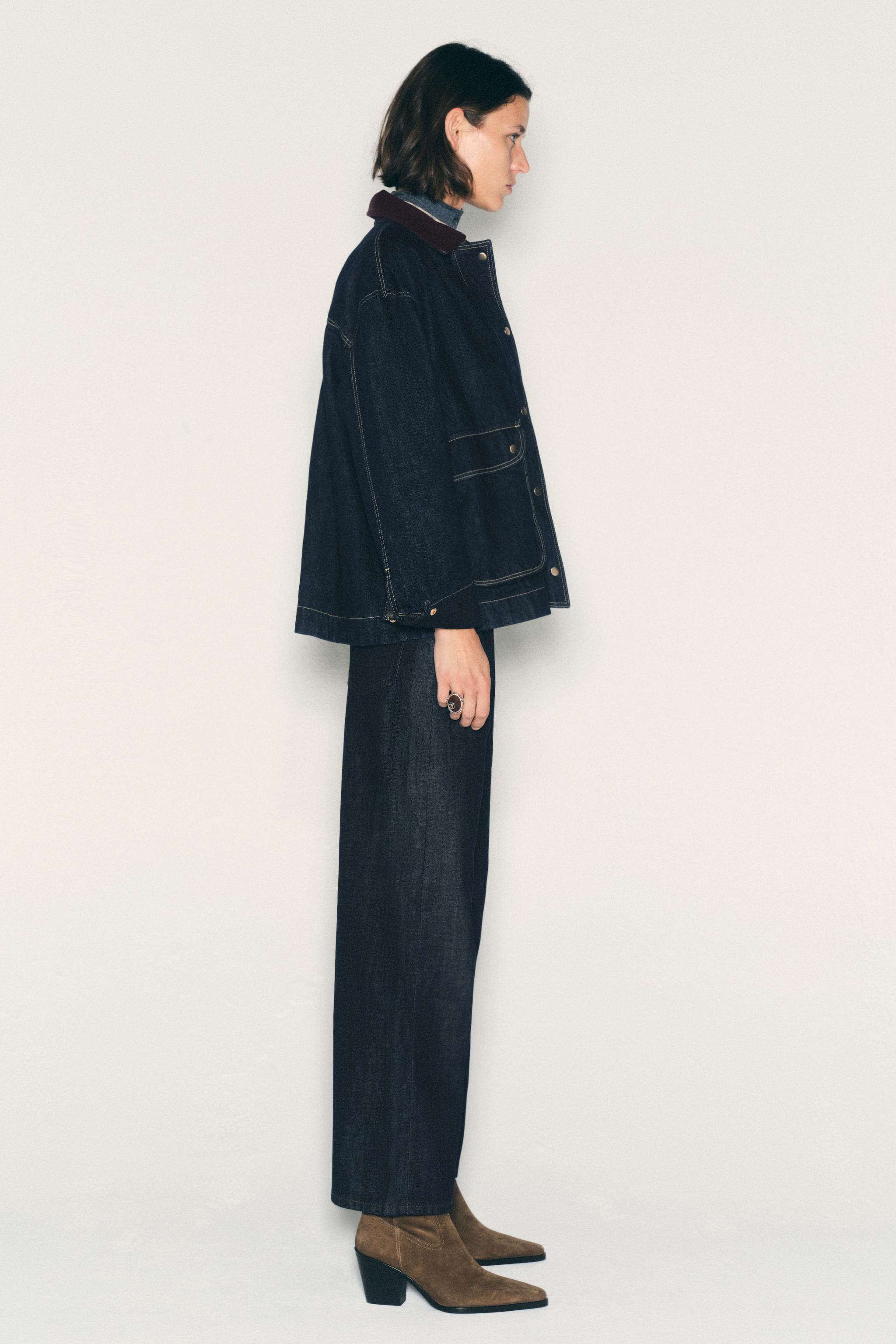 Z1975 DENIM JACKET WITH CORDUROY COLLAR