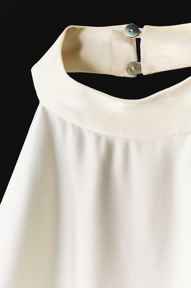 ZW COLLECTION HALTER TOP WITH OPEN BACK - Ivory by Zara - Image 9
