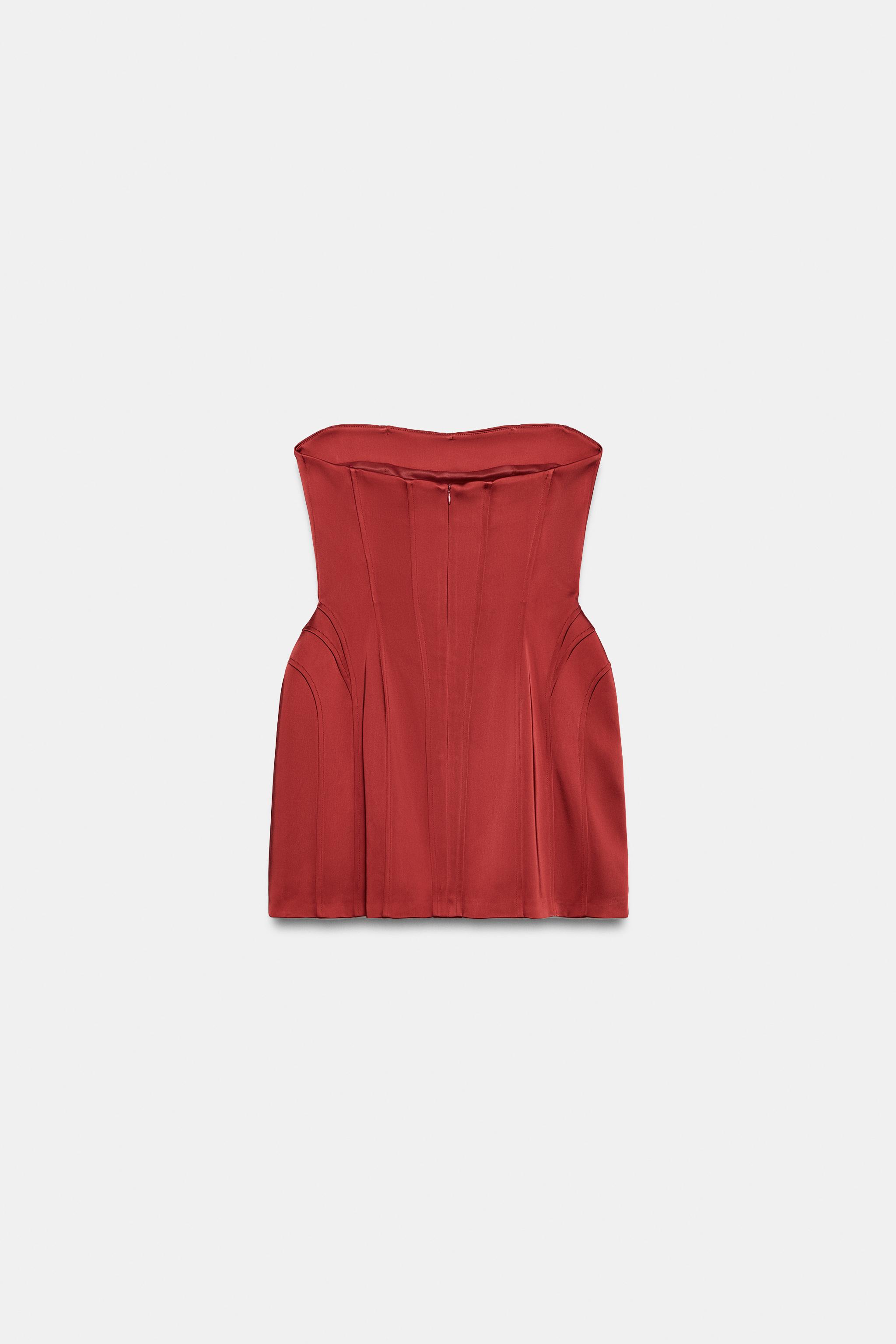 SATIN CORSET MINI DRESS