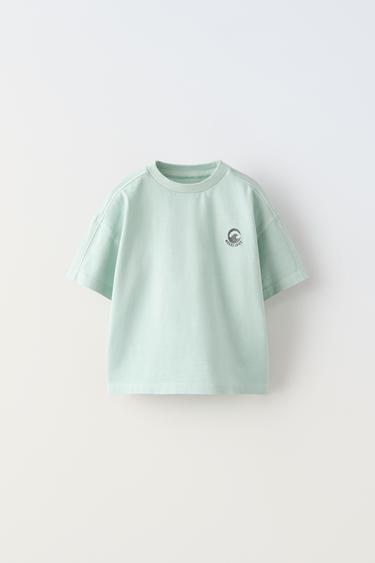 Zara BASIC EMBROIDERED SHIRT - Pastel green - Image 0