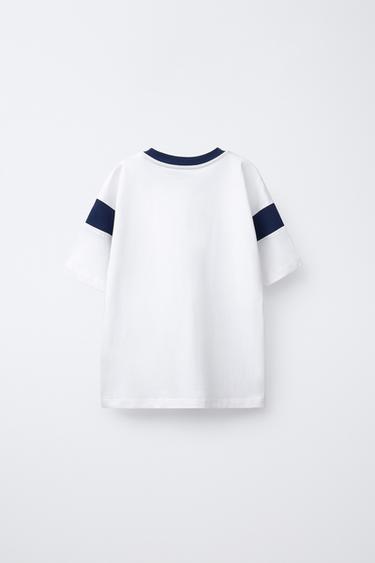 JOGGING SLOGAN T-SHIRT - White by Zara - Image 1