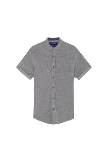 MANDARIN COLLAR PIQUÉ SHIRT