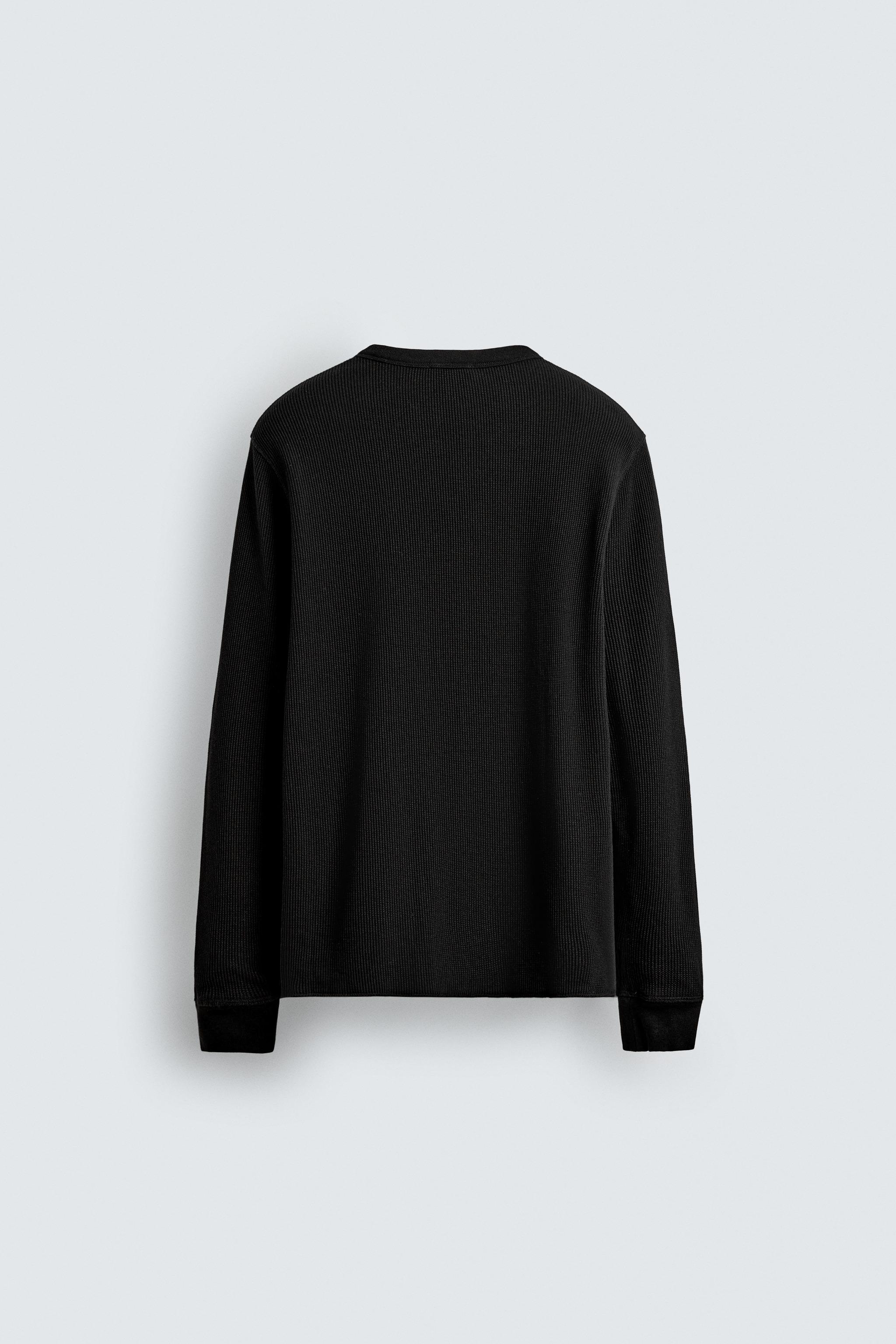 WAFFLE KNIT STRUCTURE T-SHIRT