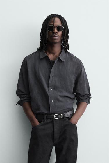 CAMISA DENIM FLUIDA - Petroli de Zara