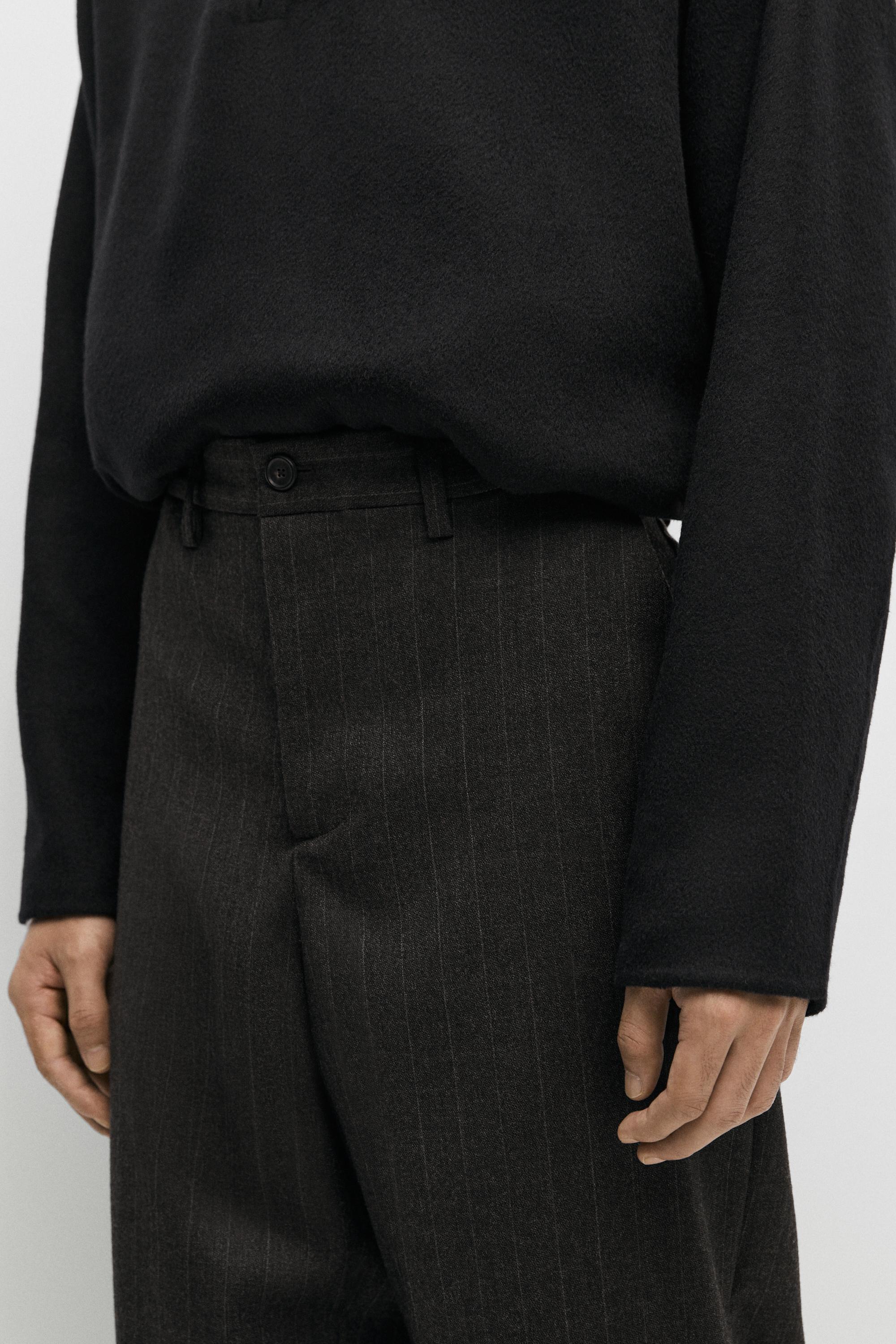 100% wool striped pants