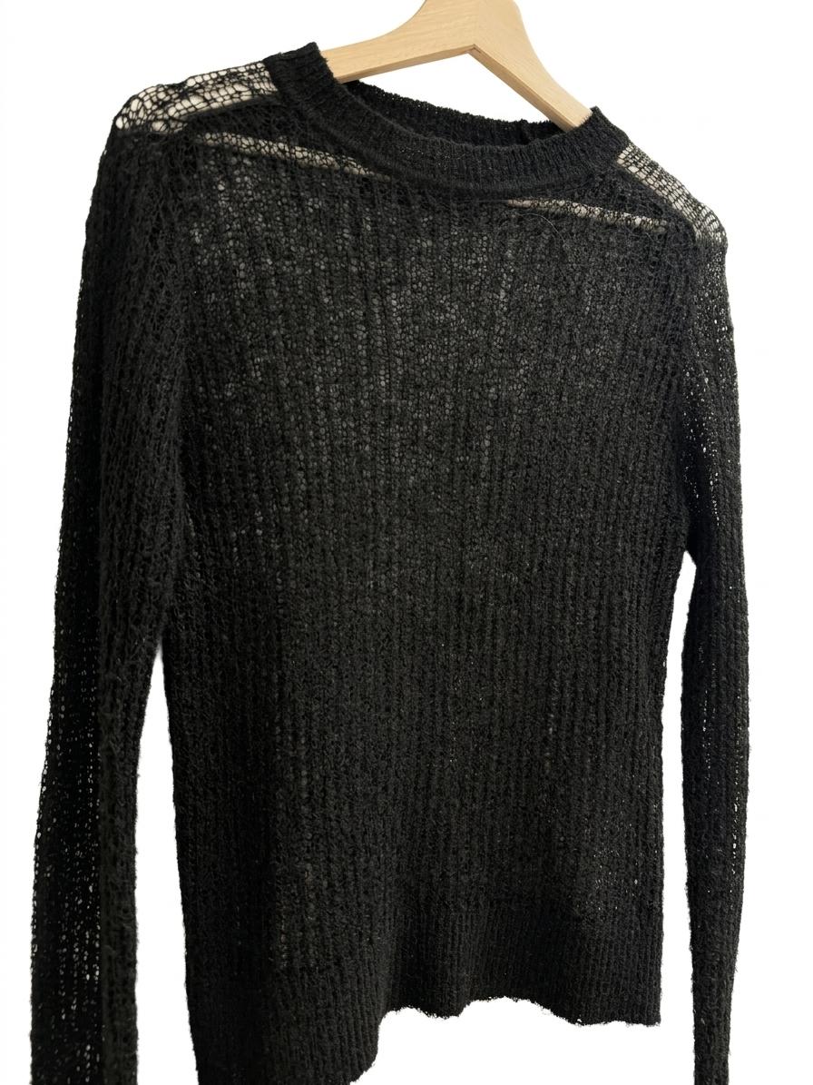ALPACA BLEND OPEN-KNIT SWEATER - Image 2