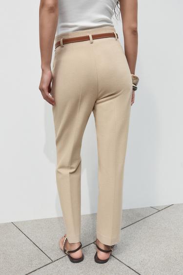RUSTIC TROUSERS WITH BELT - Sand by Zara - Image 2