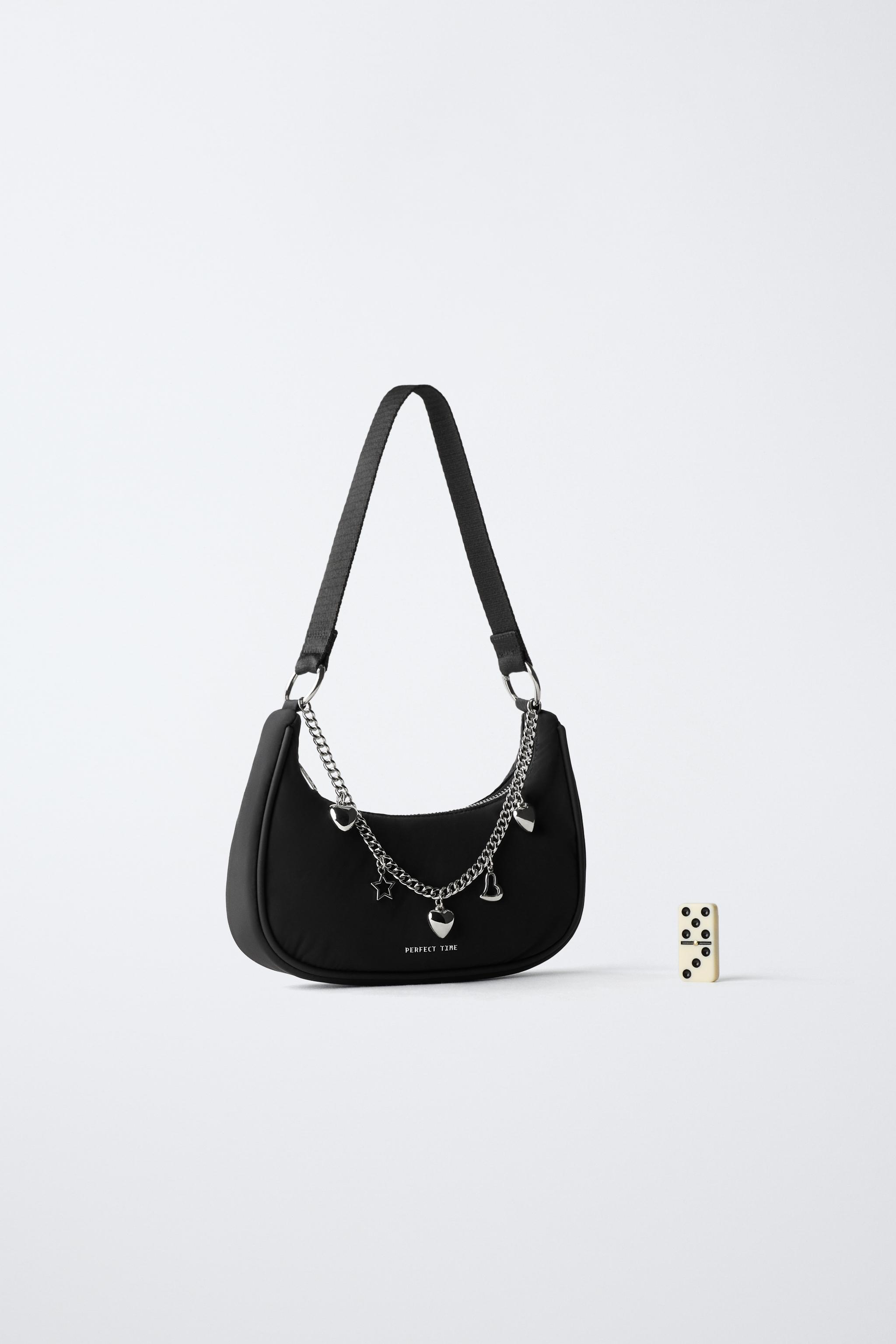 SHOULDER BAG WITH CHARMS - Black | ZARA South Africa