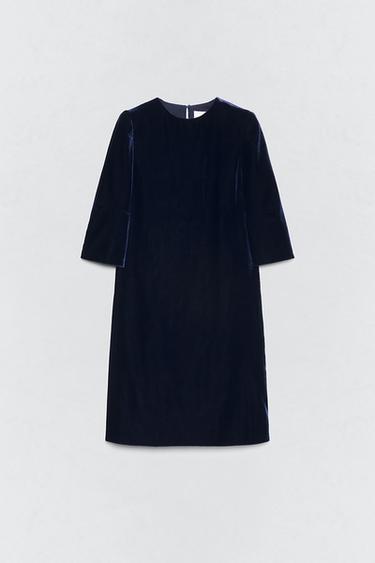 SOSHIOTSUKI x ZARA VELVET DRESS - Dark navy by Zara