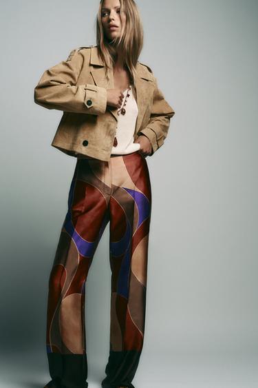 PRINTED SATIN TROUSERS - Multicoloured by Zara