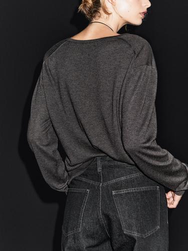 Zara Straight-leg high-waist jeans - Blue