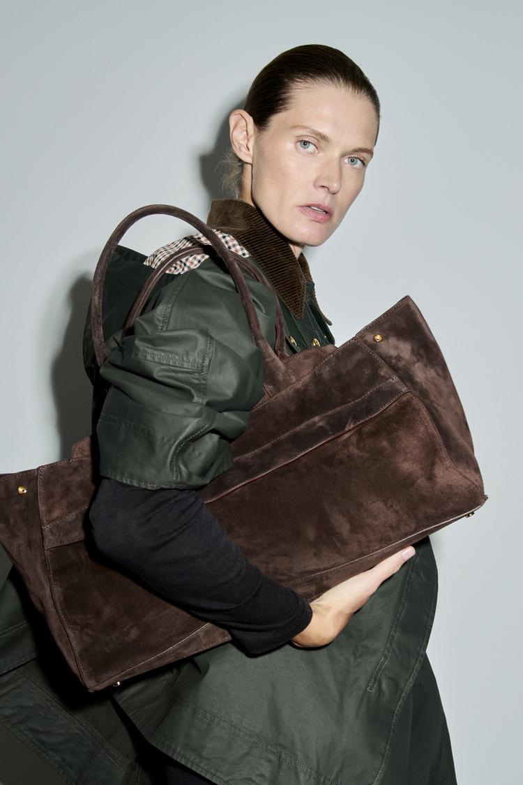 Zara Espa Zara Mujer Bolsos Rebajas Bolso Rayas Shopper (tara