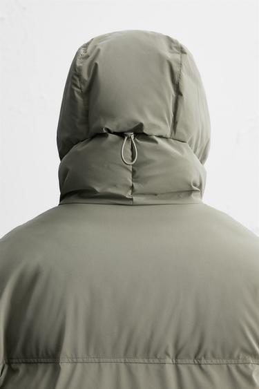 LONG PUFFER JACKET - Grey green by Zara