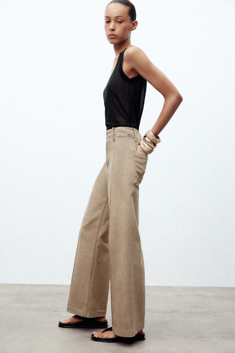 JEANS ZW COLLECTION TAILORED WIDE LEG HIGH-WAIST