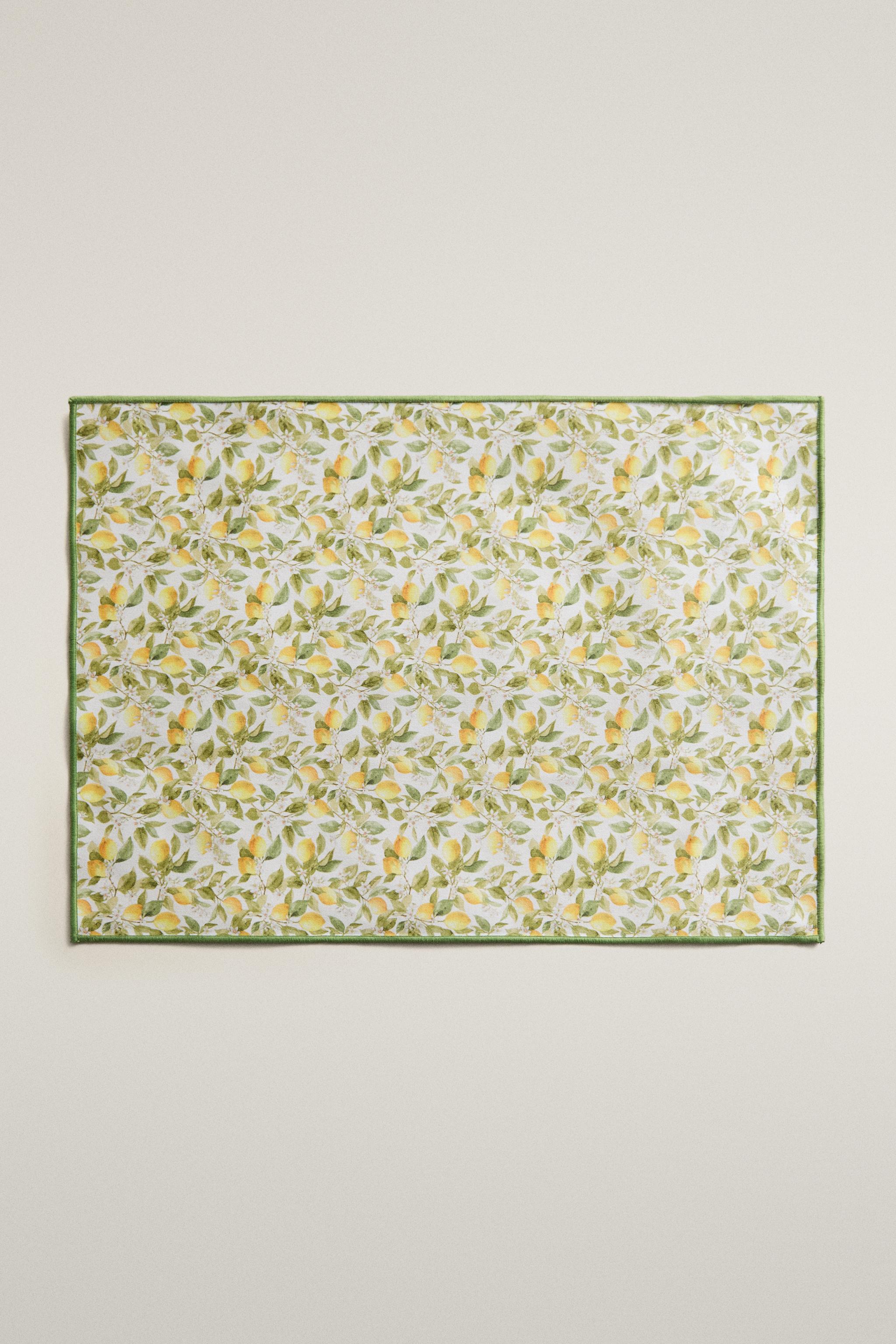 SET DE TABLE COTON RÉSINE CITRONS