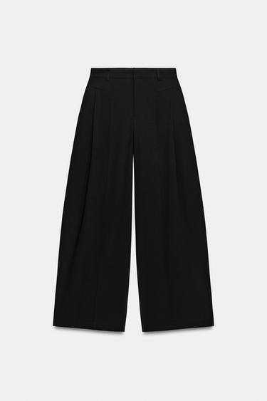 PANTALÓN PINZAS - Negro de Zara - Imagen 0