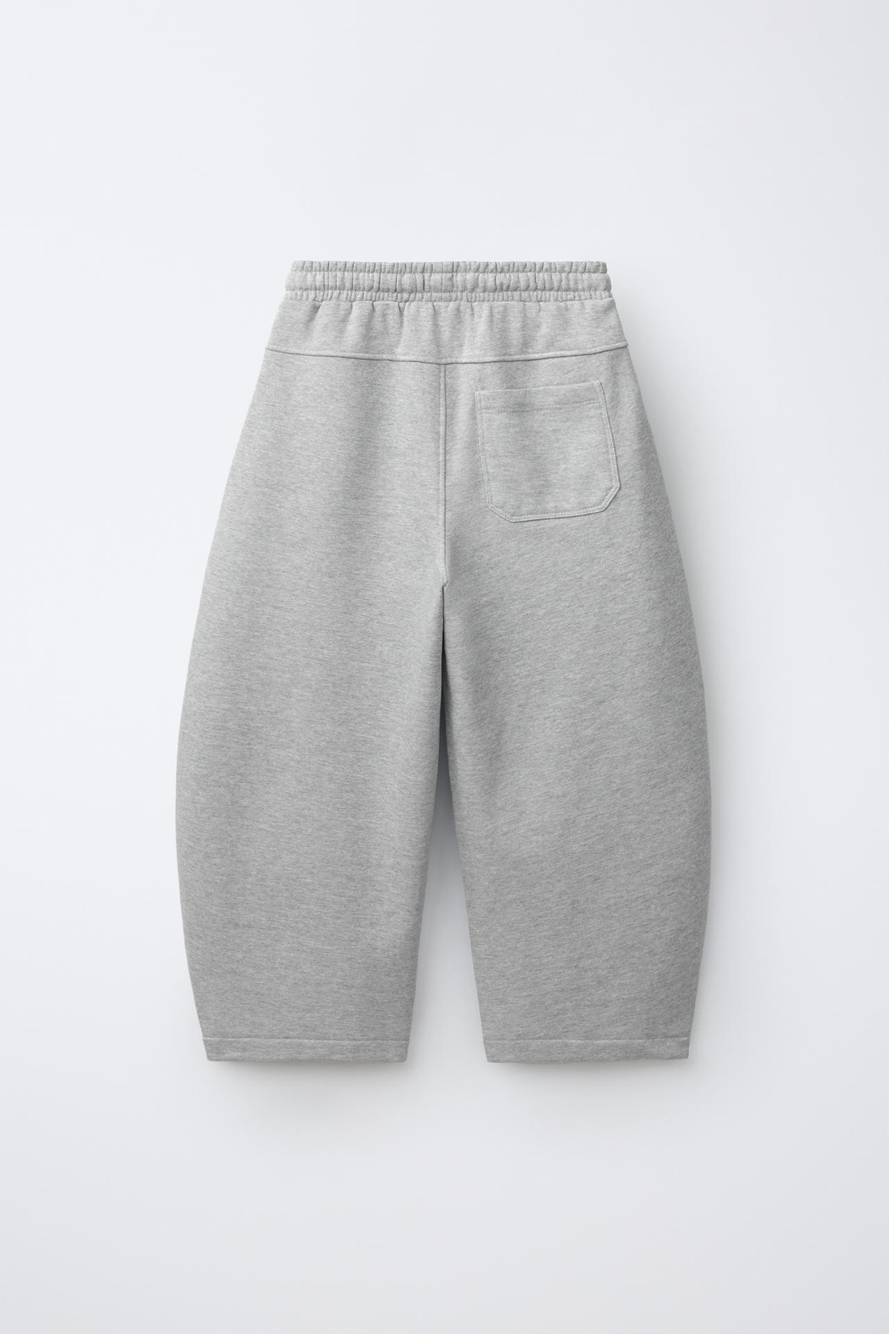 BARREL PLUSH PANTS — Gray marl