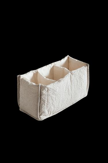ORGANIZADOR ROPA BEBÉ CUADROS VICHY - Gris de Zara
