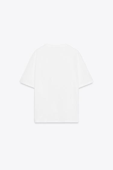 T-SHIRT FLEUR VOLUME - Blanc de Zara - Image 5