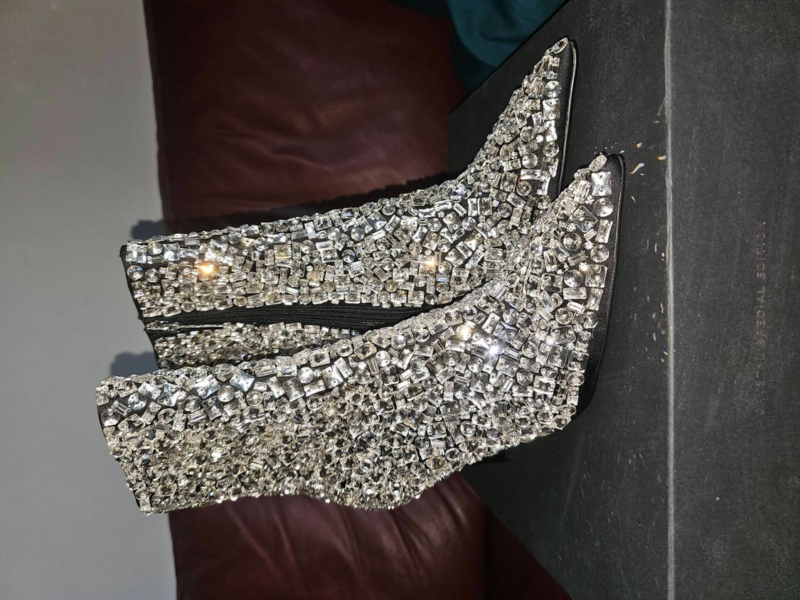 HIGH-HEEL DIAMANTÉ ANKLE BOOTS - SPECIAL EDITION - Image 3