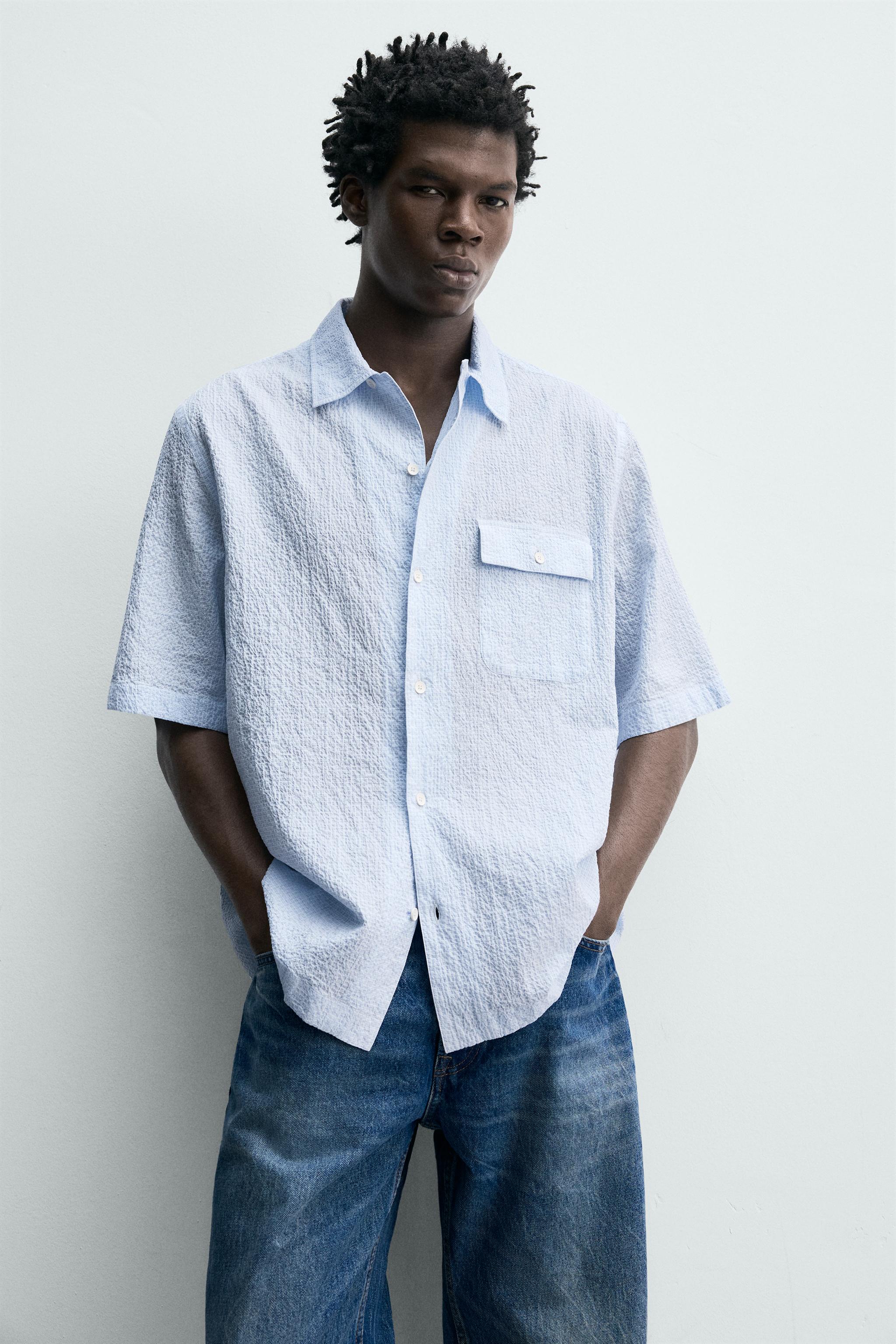 TEXTURED PLAID SHIRT