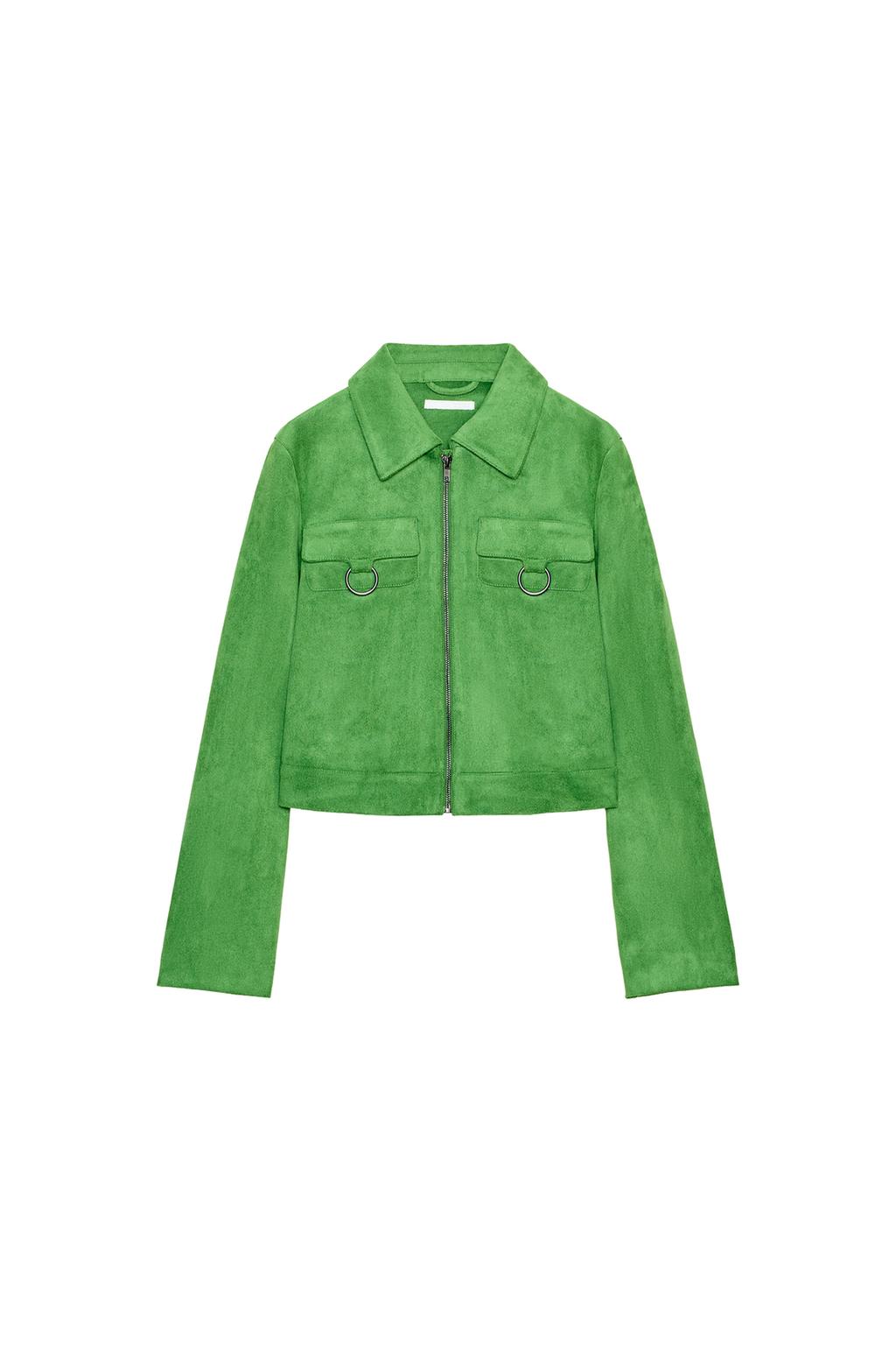 FAUX SUEDE CROPPED JACKET - image 3