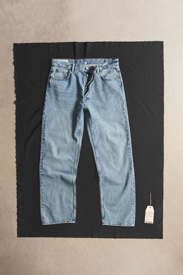 STRAIGHT FIT JEANS - Mid-blue by Zara