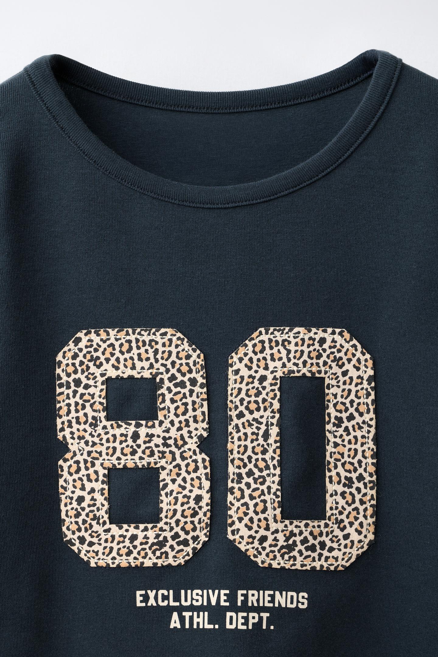 Детская футболка Zara Animal Print Patch, цвет: Антрацитовый серый — фото 3