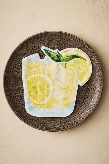 LOT SERVIETTES DE TABLE PAPIER LIMONADE (LOT DE 20) - Jaune de Zara - Image 6