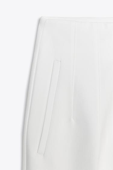 PANTALON TAILLE HAUTE - Blanc de Zara - Image 9