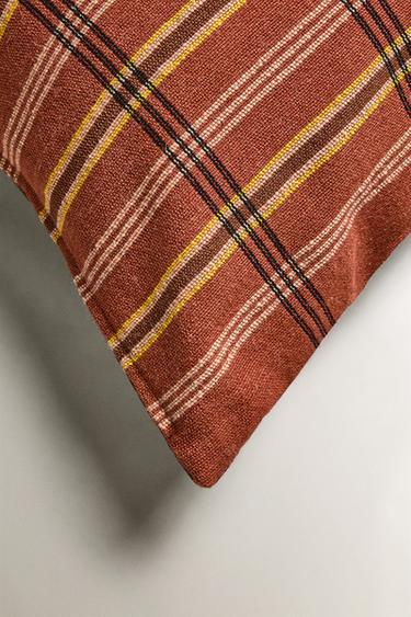 STRIPED FLOOR CUSHION X COLLAGERIE - Brown by Zara - Image 1