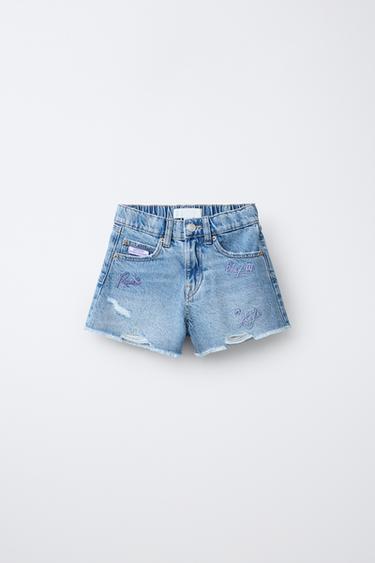 KPOP DEMON HUNTERS™ NETFLIX © DENIM BERMUDA SHORTS - Blue by Zara