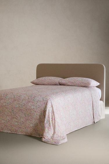 FLORAL PRINT FLAT SHEET - Pink de Zara - Image 1