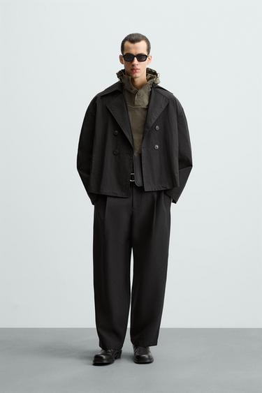 TRENCH CORTO TÉCNICO - Negro de Zara - Imagen 0