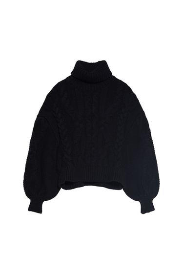 CABLE-KNIT SWEATER
