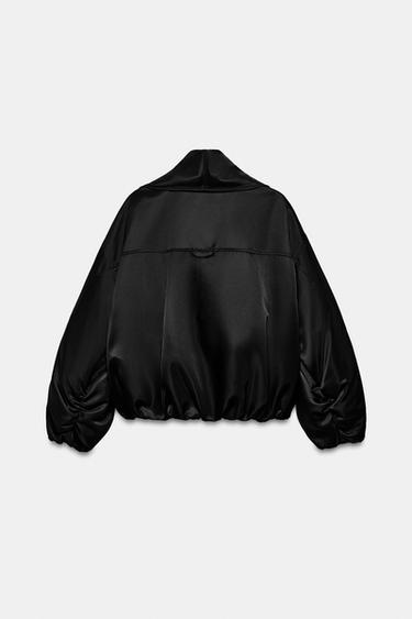 ZW COLLECTION QUILTED BOMBER JACKET - Black by Zara - Image 8
