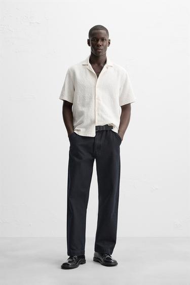 Zara STRUCTURED SHIRT - Ecru - Image 0