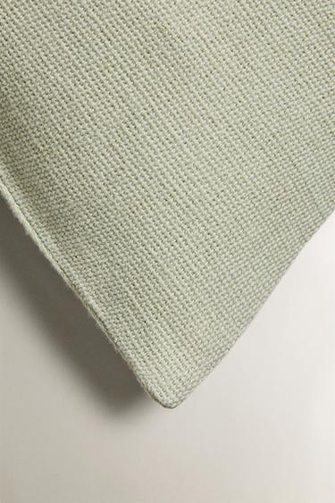 HERRINGBONE CUSHION COVER - Blue / Green by Zara - Image 1