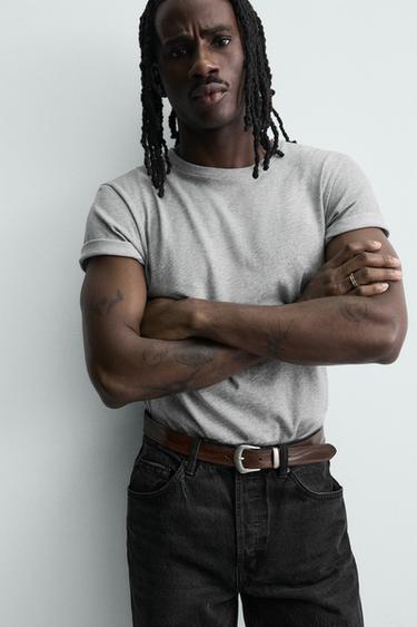 ШКІРЯНИЙ РЕМІНЬ ІЗ ВІНТАЖНИМ ЕФЕКТОМ - Коричневий Zara - Зображення 0