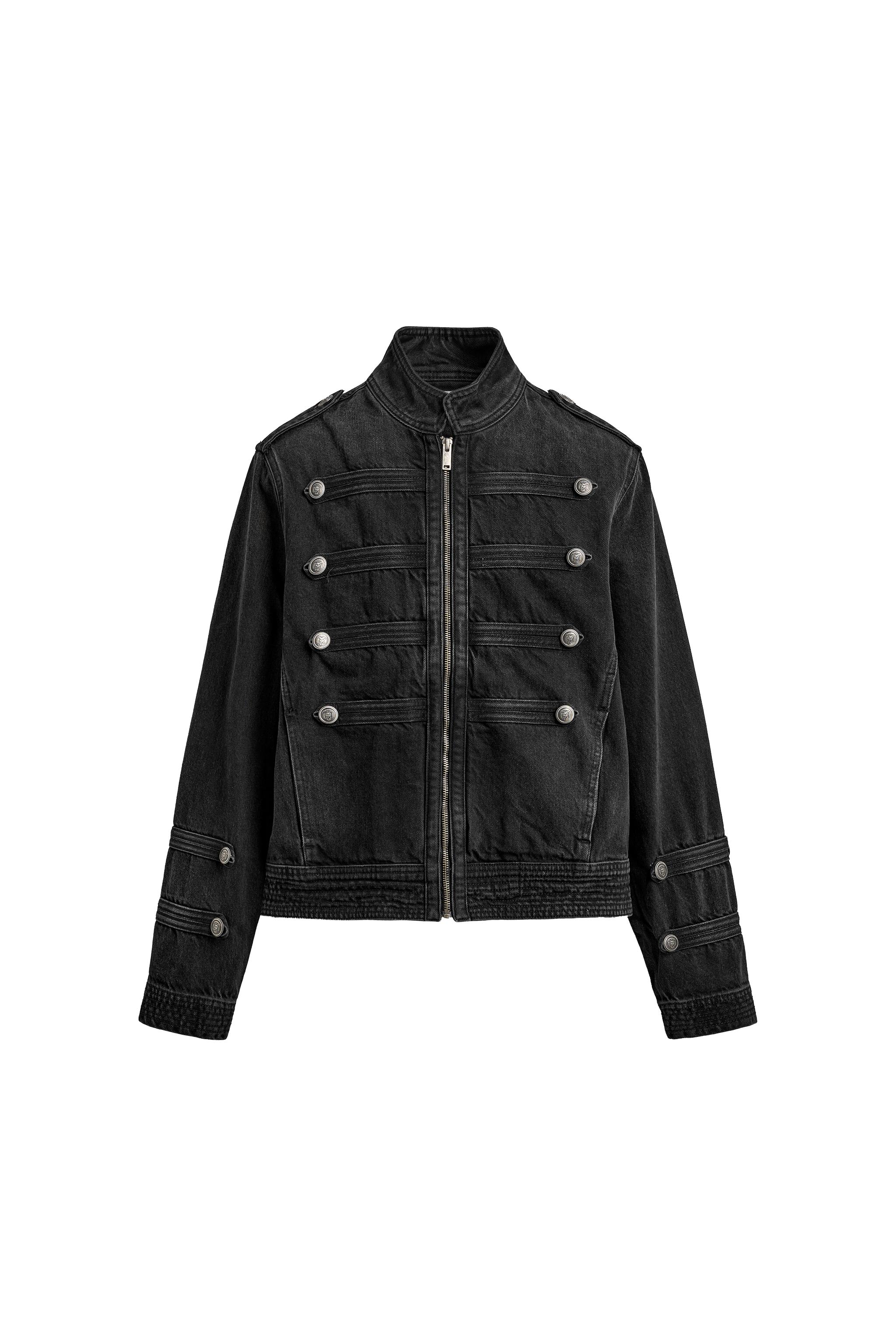 トグルボタン付きデニムジャケット - カーボン | ZARA Japan / 日本
