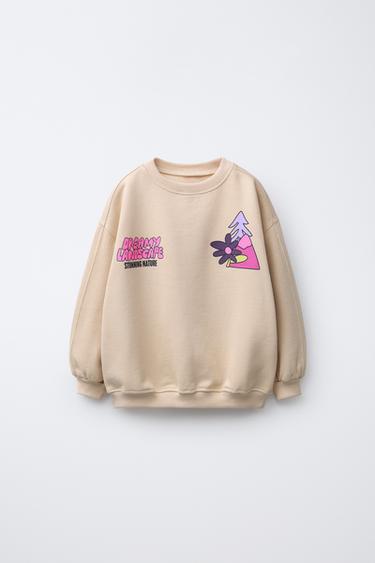 MOUNTAIN PRINTED SWEATSHIRT - Light beige by Zara