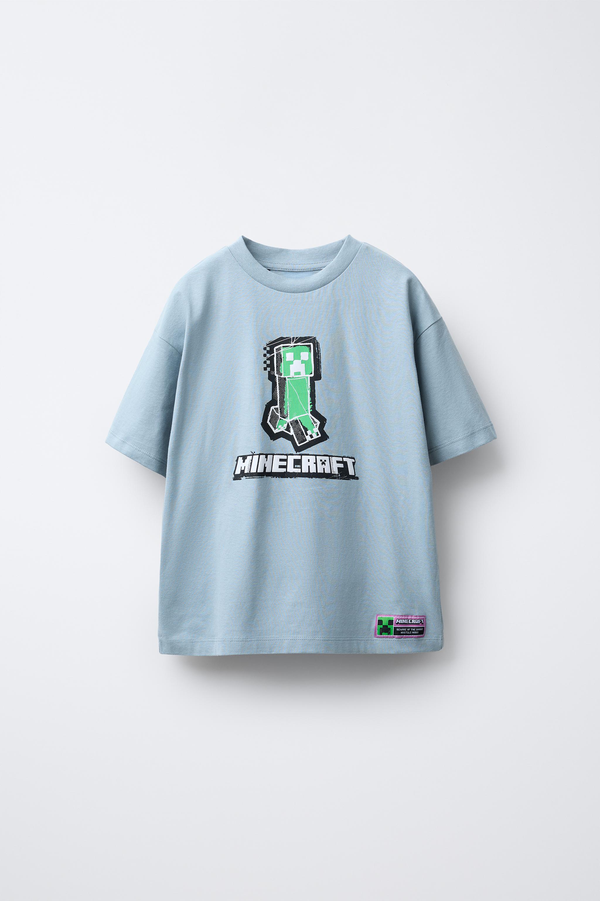 まい CAMISETA ESTAMPADA MINECRAFT © MOJANG AB. ™ - Azul / Cinza | ZARA
