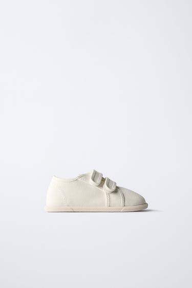 Zara BAREFOOT COTTON SNEAKERS - Off White