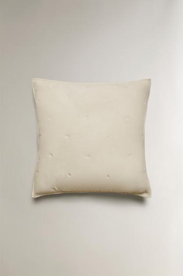 MICROFIBRE CUSHION COVER FOR QUILTS - Light beige by Zara