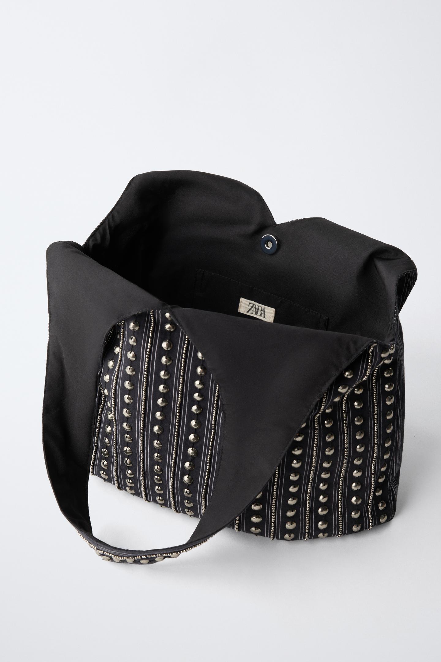 Детская сумка Zara Studded Shopper, цвет: Синий — фото 4