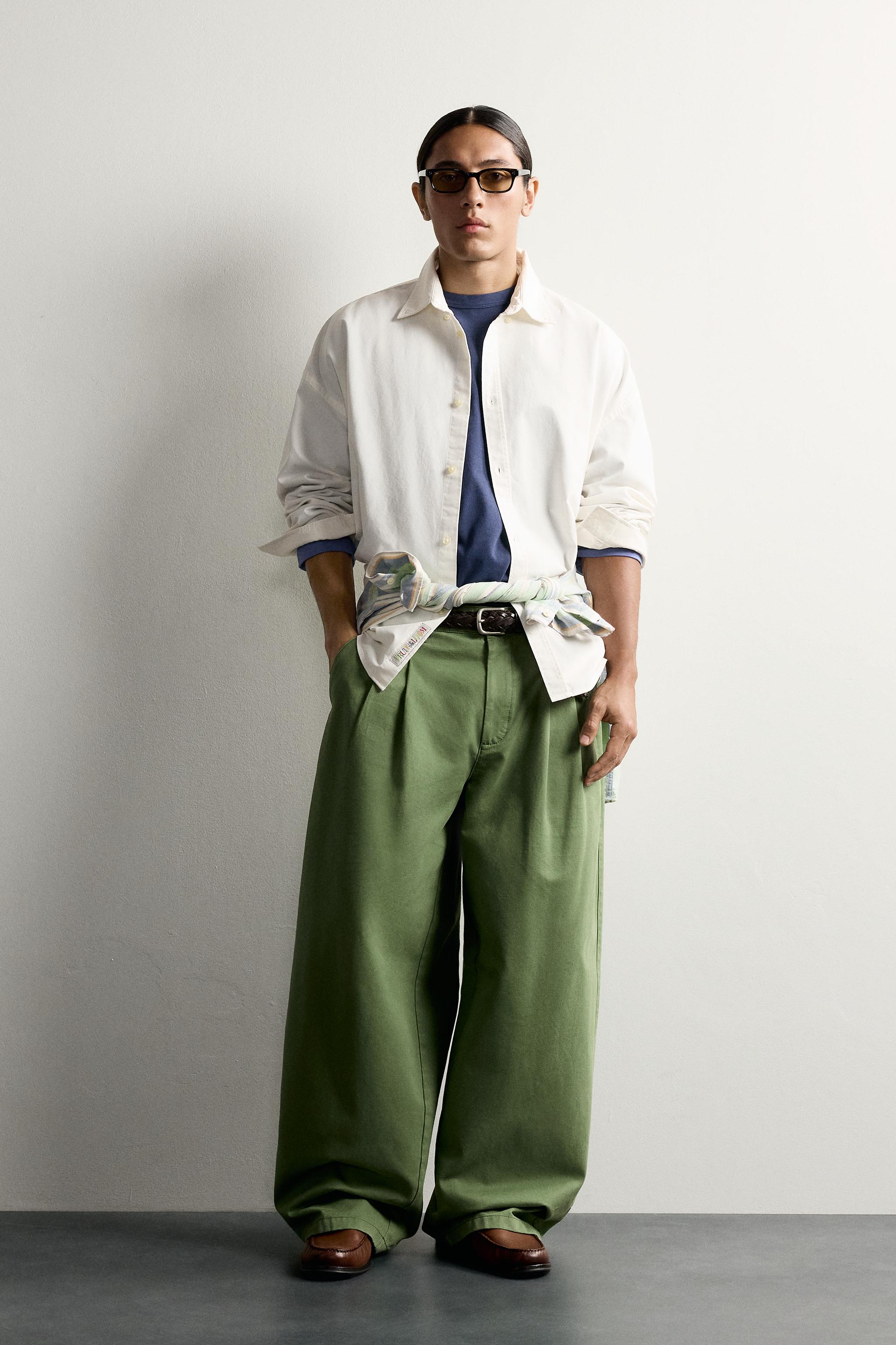 Zara FRUIT OF THE LOOM™ BOXY FIT OXFORD GÖMLEK